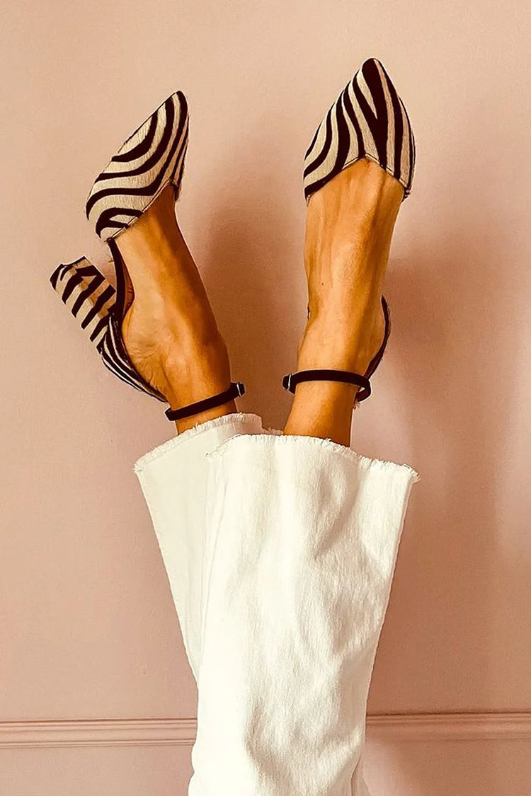 Verena | Décolleté a Punta con Stampa Zebra