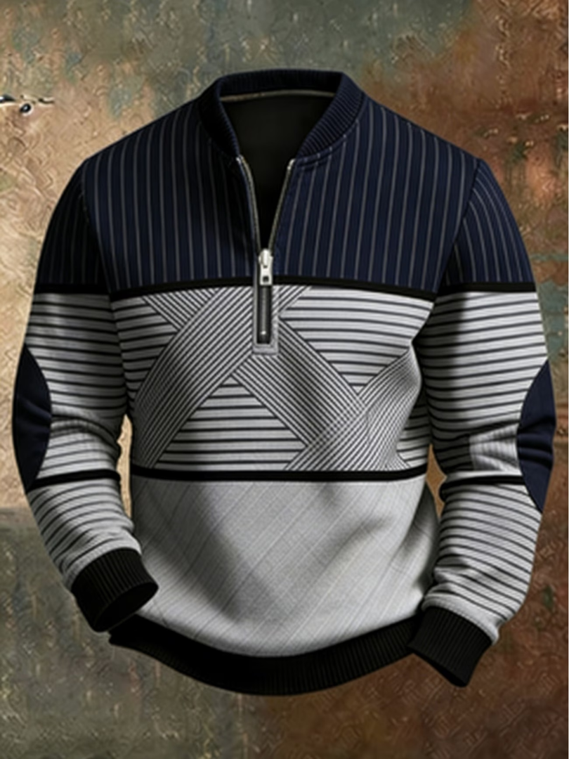 Lorenzo | Maglione Elegante con Mezza Zip
