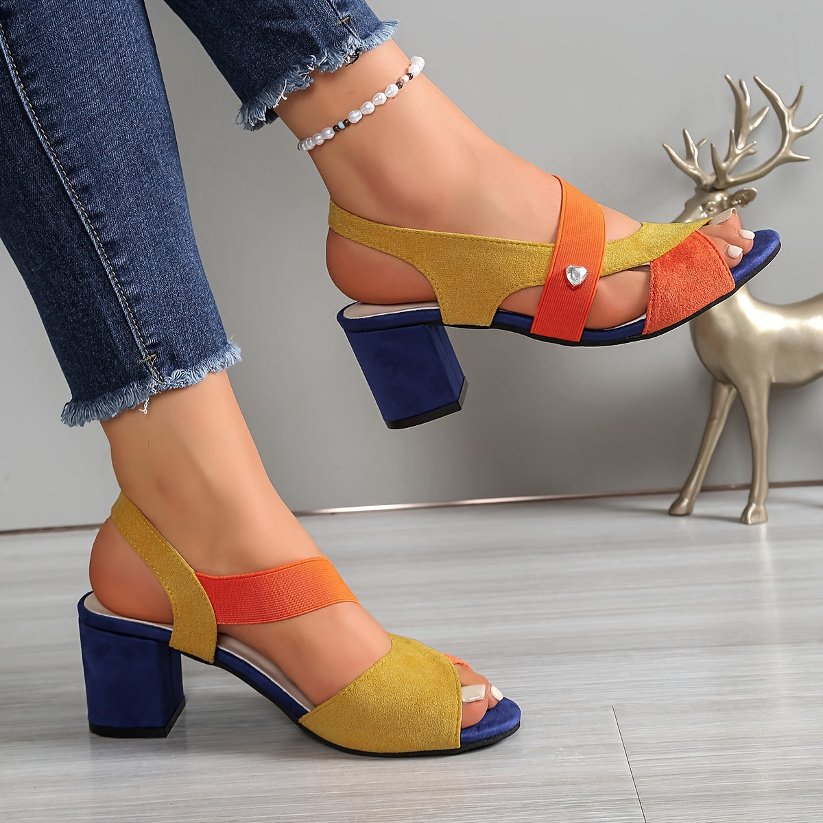 Marguerite | Sandali Ortopedici Comfort con Tacco a Blocco