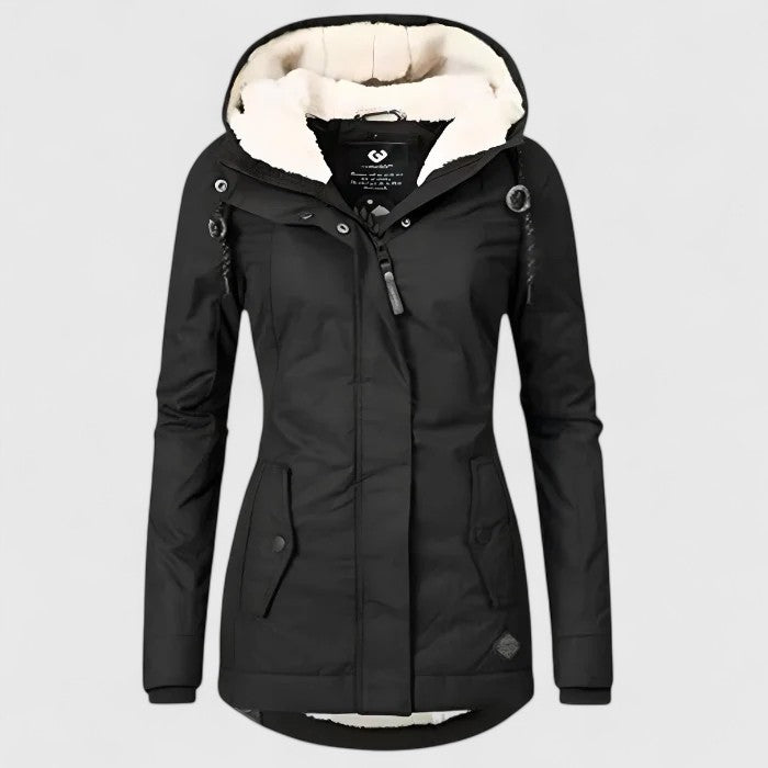 Penelope | Parka Impermeabile con Cappuccio Foderato in Fleece