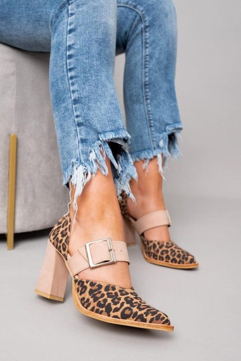 Ilvara | Décolleté a Blocco con Stampa Leopardo Audace