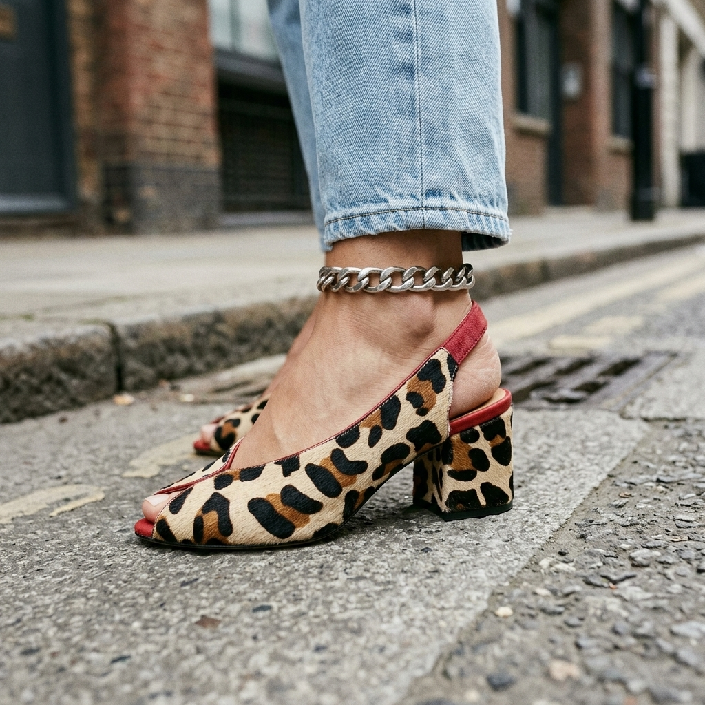 Bardena | Décolleté Slingback Stampa Leopardo